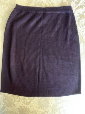 Dark purple Knit Pencil Talbots Skirt